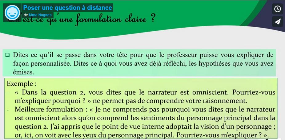 Formuler clairement une question